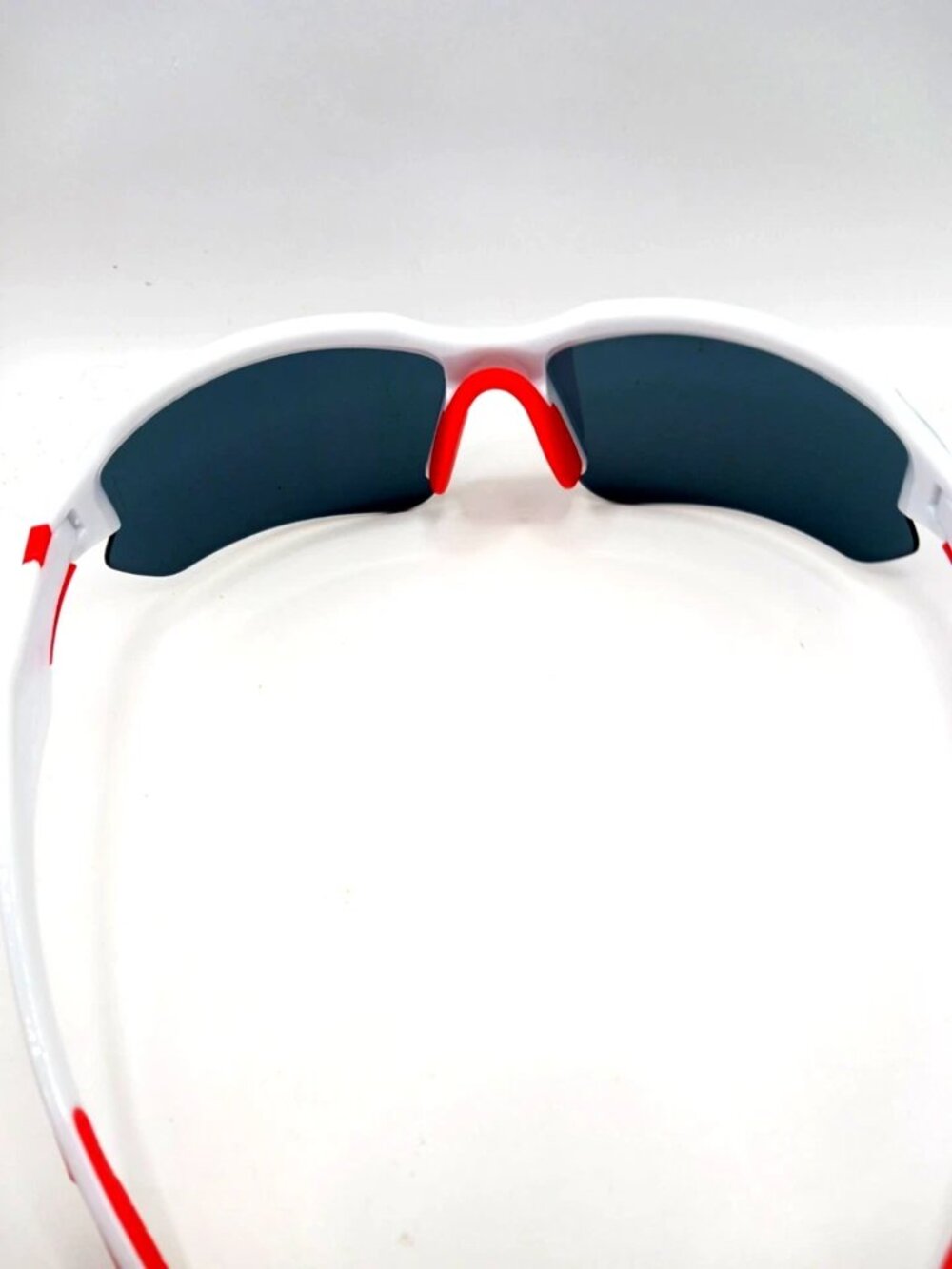 Sports Sunglasses White +Red Frame- Black Lenses UV400 New Unisex - Picture 4 of 7